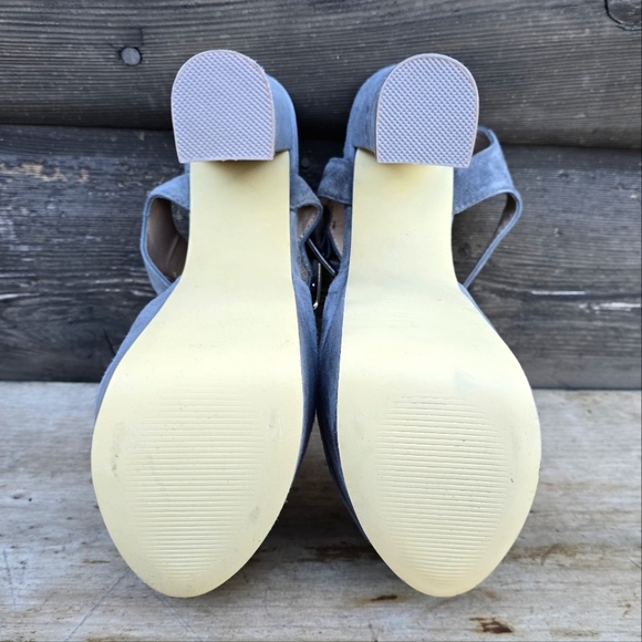 Steve Madden NEW!! Jillyy Gray Suede, Platform, Peep Toe Heels. WMS 7.5M - Picture 13 of 15